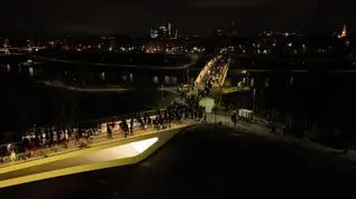 Most Berdychowskie nocą