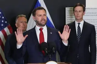 J.D. Vance podczas wizyty w Izraelu