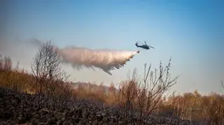 Gaszenie pożaru w Biebrzańskim Parku Narodowym