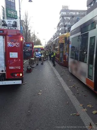 Zderzenie dwóch tramwajów w Łodzi