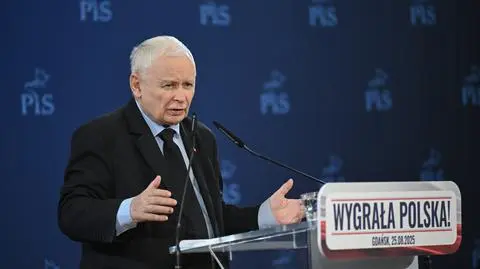 Prezes PiS Jarosław Kaczyński podczas spotkania z mieszkańcami Gdańska