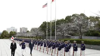 Pentagon head of Pete HegeSeth with a visit to Japan