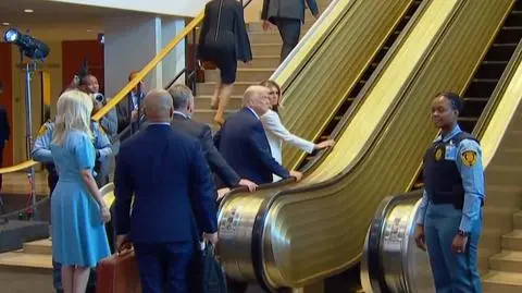 Schody ruchome w siedzibie ONZ przestały działać, gdy wszedł na nie Donald Trump