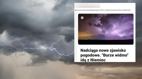 "Burze widmo" idą z Niemiec? Nie ma takiego zjawiska