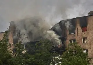 Atak Rosjan na Charków. Zdjęcie z 7 czerwca