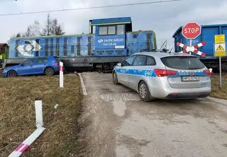 Wypadek na przejeździe kolejowym w Trzebini (woj. małopolskie)
