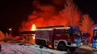 Pożar na weselu, cztery osoby w szpitalu