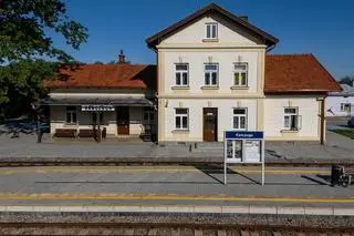 Stacja kolejki wąskotorowej w Kańczudze