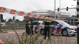 Służby na miejscu zabójstwa