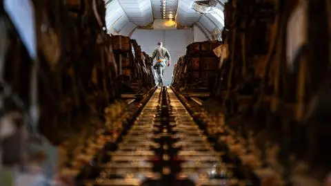 Transport amerykańskiego sprzętu na Ukrainę