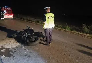 Wypadek motocyklisty. 12-latka w szpitalu