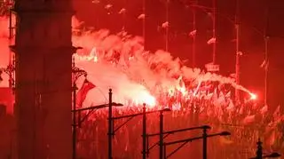 Race na marszu w Warszawie 11 listopada