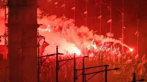 Race na marszu w Warszawie 11 listopada