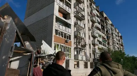 Zniszczenia w mieście Smiła w obwodzie czerkaskim