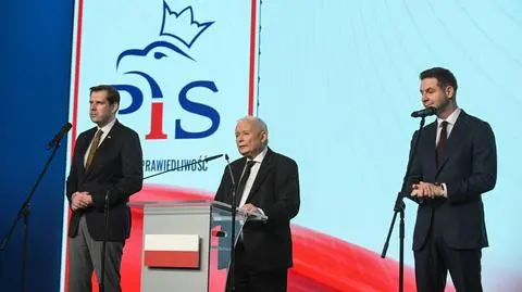 Jarosław Kaczyński na konferencji prasowej