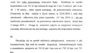 Postanowienie Sądu Okręgowego w Rzeszowie w sprawie Mariusz Trynkiewicza