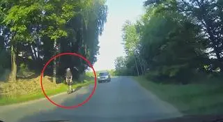 Zdarzenie na drodze w miejscowości Łuczyce (Małopolska)