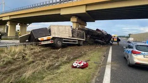 Poważny wypadek na autostradzie A2