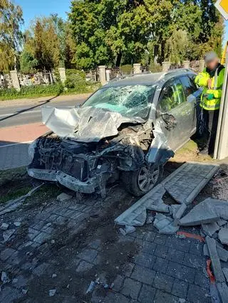 Zniszczył ogrodzenie 