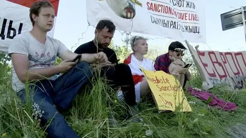 "Europo, czas działać". Białorusini protestują w Bobrownikach