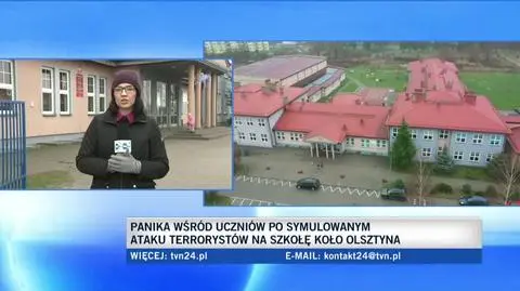 Panika wśród uczniów po symulowanym ataku terrorystów