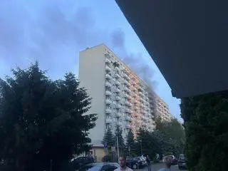 Pożar budynku wielorodzinnego na ulicy Popiełuszki w Rzeszowie
