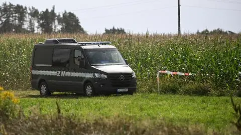Miejsce spadku drona w miejscowości Osiny