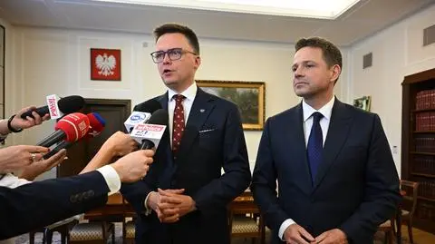 "Wyborcy to nie są meble". Trzaskowski spotkał się z Hołownią