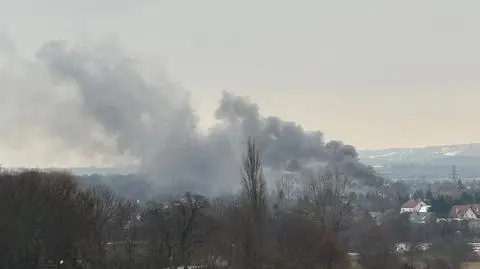 Pożar domu w Nowej Hucie