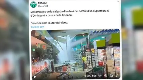 Lunęło tak, że zawaliła się część dachu supermarketu