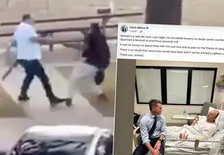 Wiadomo, kim jest bohater w białej koszulce, który rozbroił terrorystę