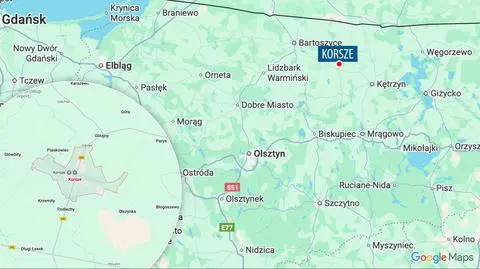 Obiekt przypominający drona znaleziono na terenie gminy Korsze w województwie warmińsko-mazurskim