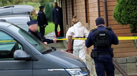Policyjni technicy na miejscu tragedii