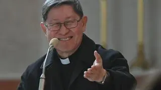 Luis Antonio Tagle podczas mszy świętej w jubileuszowym kościele pw. Zesłania Ducha Świętego w Sopocie