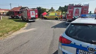 Wypadek w miejscowości Szczuki (województwo łódzkie)