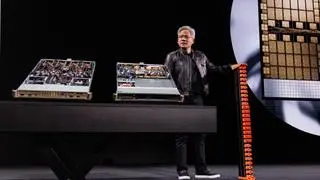 Jen-Hsun Huang, współzałożyciel Nvidii podczas paryskiej konferencji