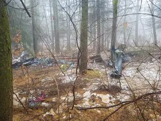 Miejsce katastrofy śmigłowca