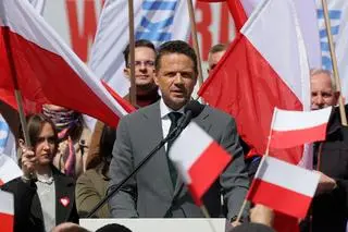 Trzaskowski na wiecu w Płocku