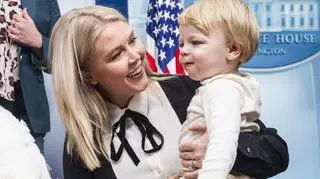 Rzeczniczka prasowa Białego Domu Karoline Leavitt ze swoim własnym synem
