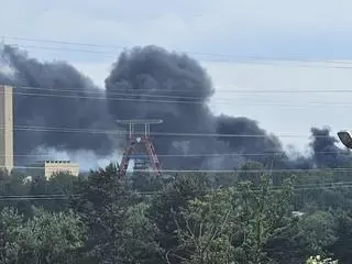 Pożar hali magazynowej w Polkowicach