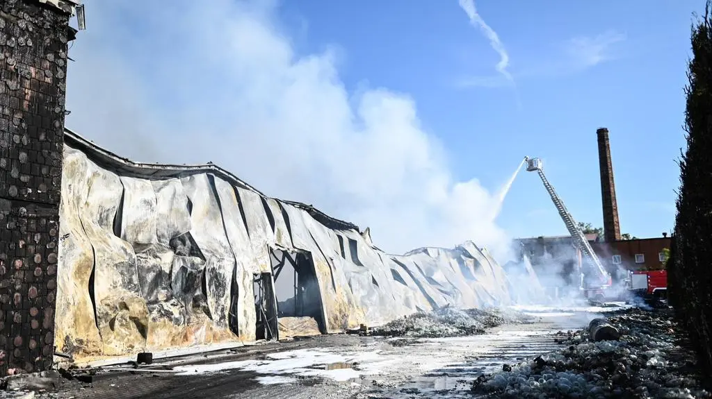 Pożar hali w Tarnowie