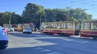 Wykolejenie tramwaju w Łodzi