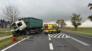 Zderzenie ciężarówek
