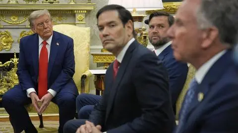 Donald Trump, J.D. Vance, Marco Rubio i Steve Witkoff w Białym Domu