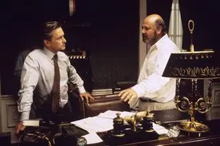 Rob Reiner i Michael Douglas na planie "Prezydent - Miłość w Białym Domu"
