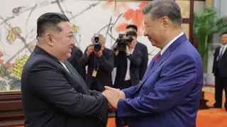 Ki Dzong Un oraz Xi Jinping na spotkaniu w Pekinie 4 września 2025 roku