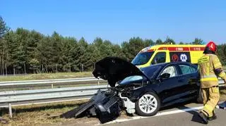 Wypadek na S19 w Jeżowem
