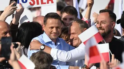 Donald Tusk na wiecu Rafała Trzaskowskiego