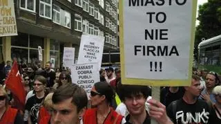 Z transparentami przemaszerowali przez Poznań