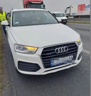 Audi, które brało udział w kolizji